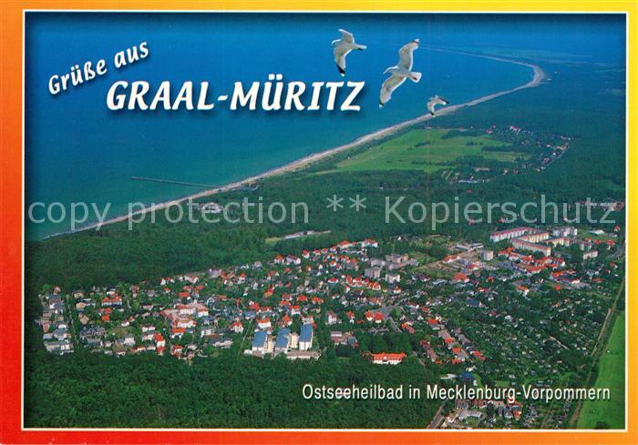 Graal-Mueritz Ostseebad Moewen Fliegeraufnahme