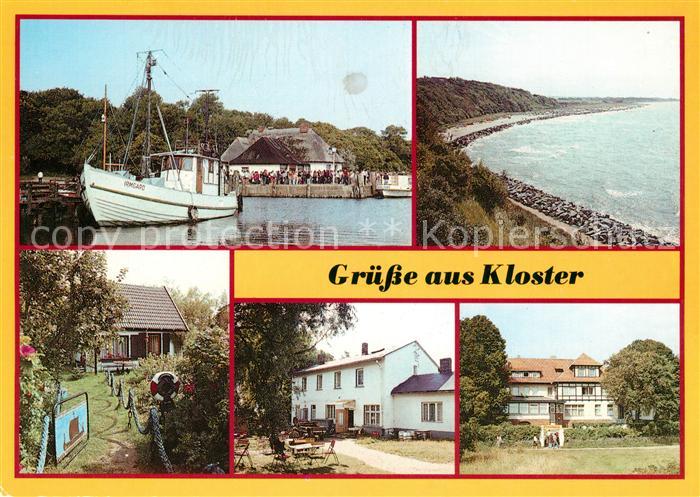 Kloster Hiddensee Hafen Steinwall Kapitaenshaus Gaststaette Enddorn HO Gaststaet