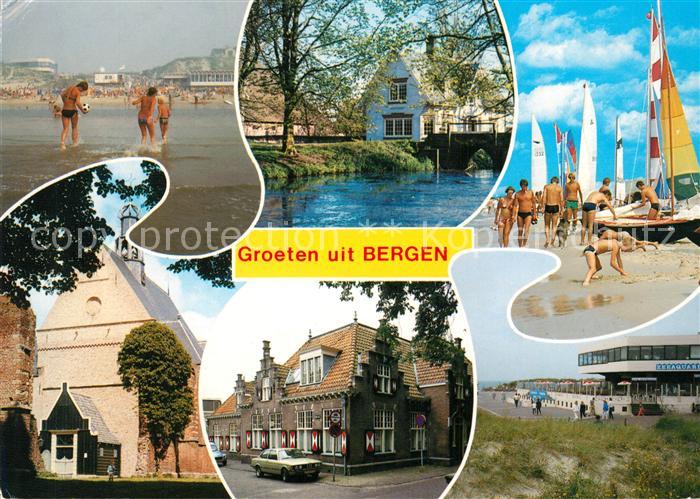 Bergen aan Zee Strand Segelboot Restaurant Kirche Hotel