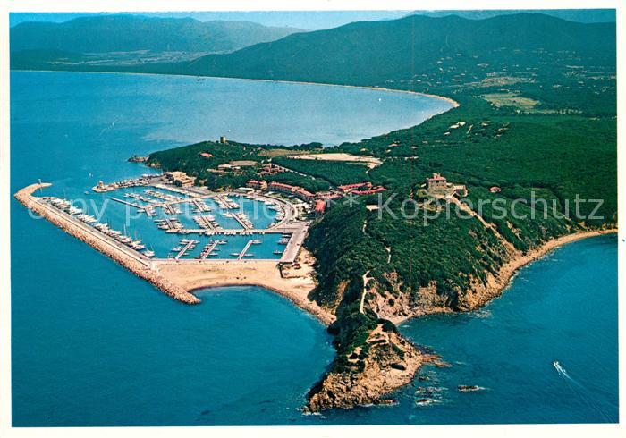 Punta Ala Hafen Halbinsel Fliegeraufnahme
