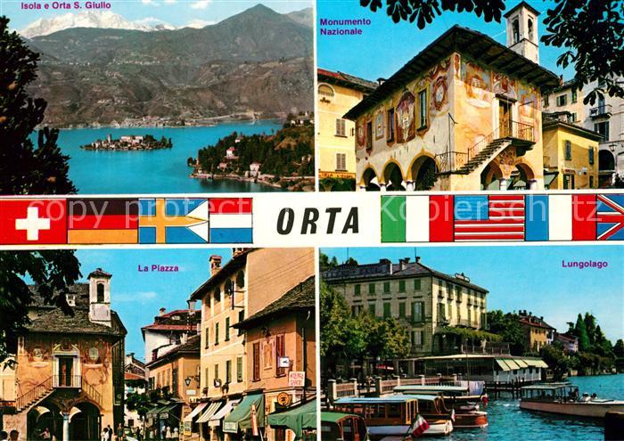 Orta San Giulio Panorama Isola Monumento Nazionale La Piazza Lungolago