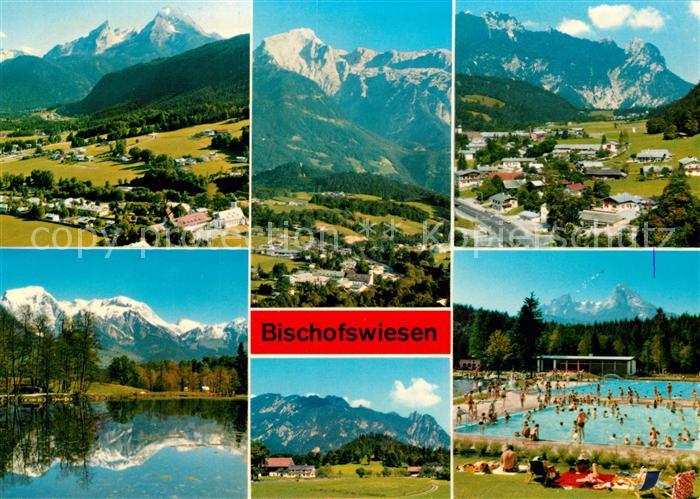 Bischofswiesen Landschaftspanorama Alpen See Wasserspiegelung Freibad