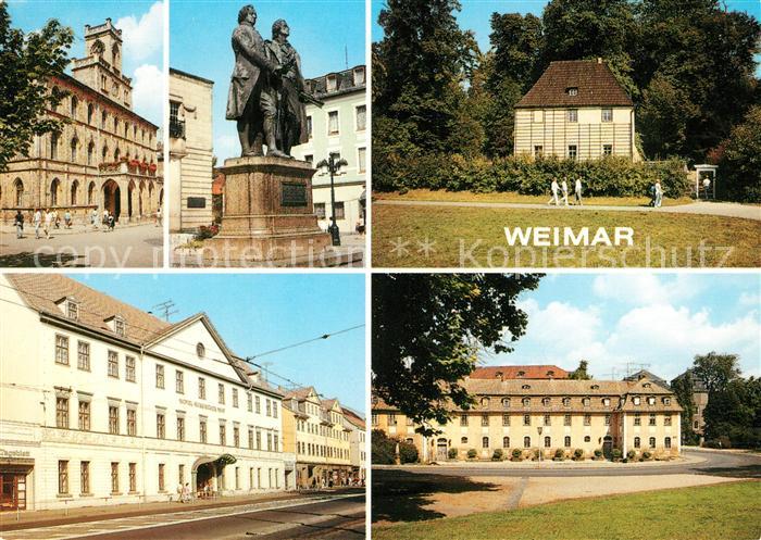 Weimar Thueringen Rathaus Goethe Schiller Denkmal Goethes Gartenhaus Park Hotel