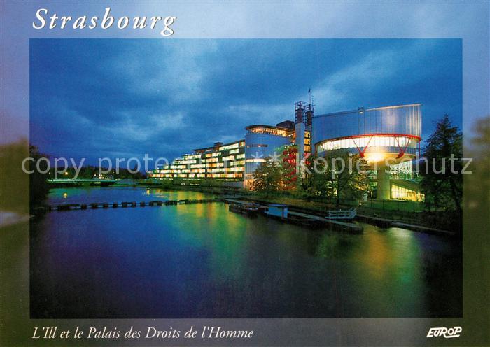 Strasbourg Alsace Ill et Palais des Droits de l_Homme le