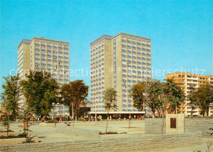 Magdeburg Nord Paul Markowski Platz Hochhaeuser Plattenbauten