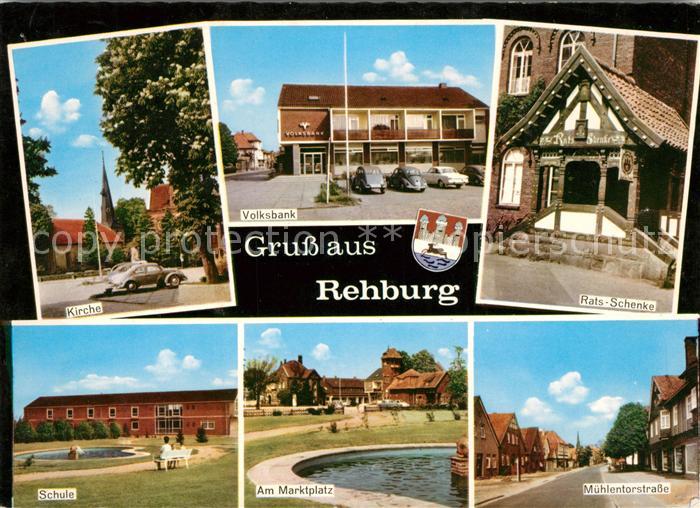 Rehburg-Loccum Kirche Volksbank Ratsschenke Schule Marktplatz Muehlentorstrasse