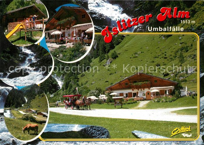 Hinterbichl Praegraten Islitzer Alm Pferdewagen Umbalfaelle Wasserfall Natur Lan