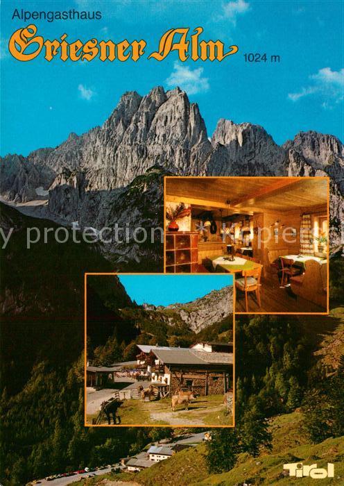 Kirchdorf Tirol Alpengasthaus Griesner Alm Naturschutzgebiet Wilder Kaiser Kaise