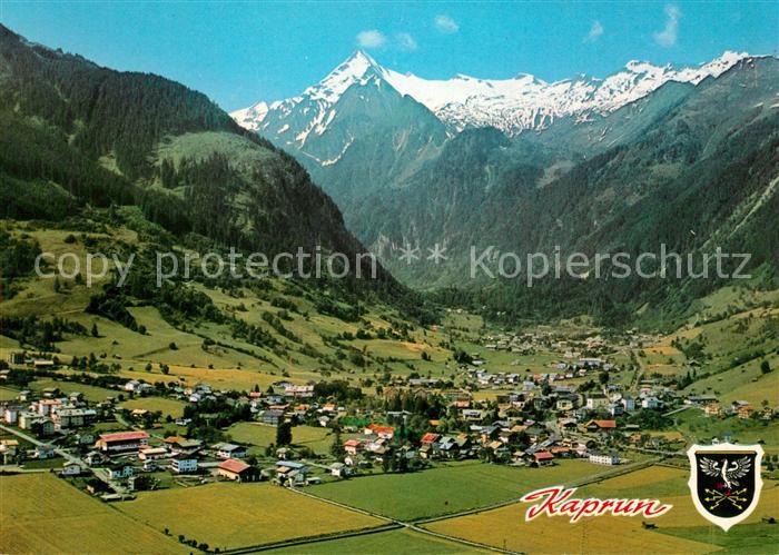 Kaprun Erholungsort gegen Kitzsteinhorn Hohe Tauern Fliegeraufnahme