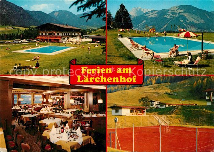 Erpfendorf Gasthof Laerchenhof Swimming Pool Tennisplaetze Alpenblick