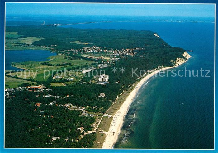 Baabe Ostseebad Ruegen und Sellin Ostseeinsel Fliegeraufnahme