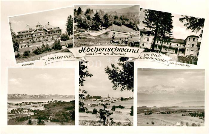 Hoechenschwand Schwarzwald BW Kurhaus Schwimmbad Sonnenhof Panorama