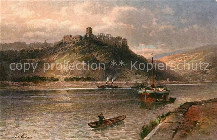 St Goar Burg Rheinfels Rheinpartie