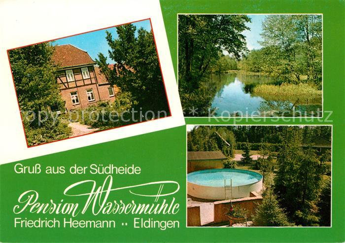 Eldingen Pension Wassermuehle Teich Swimmingpool