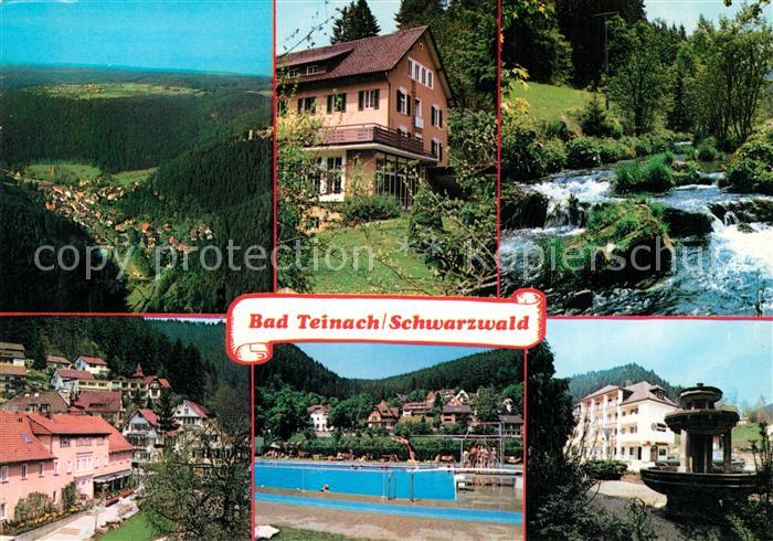 Bad Teinach-Zavelstein Panorama Kurhaus Schwimmbad Brunnen