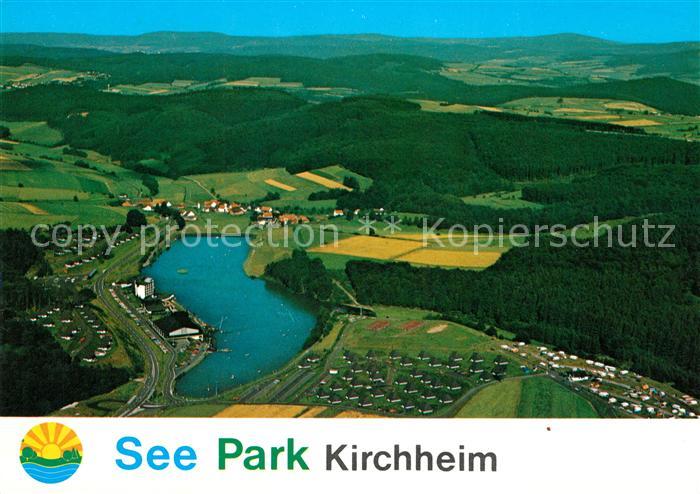 Kirchheim Hessen See Park Fliegeraufnahme