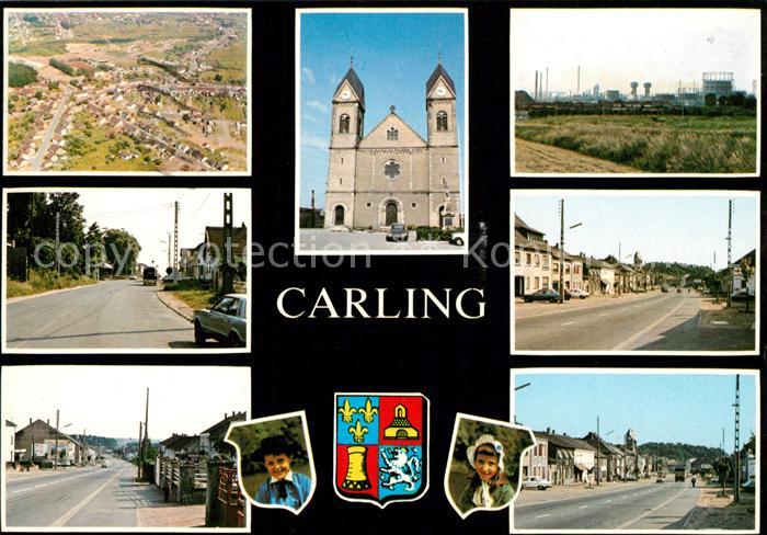 Carling Fliegeraufnahme Kirche Strassenpartien