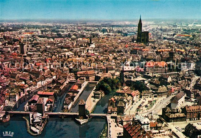 Strasbourg Alsace Les Ponts Couverts et la Cathedrale