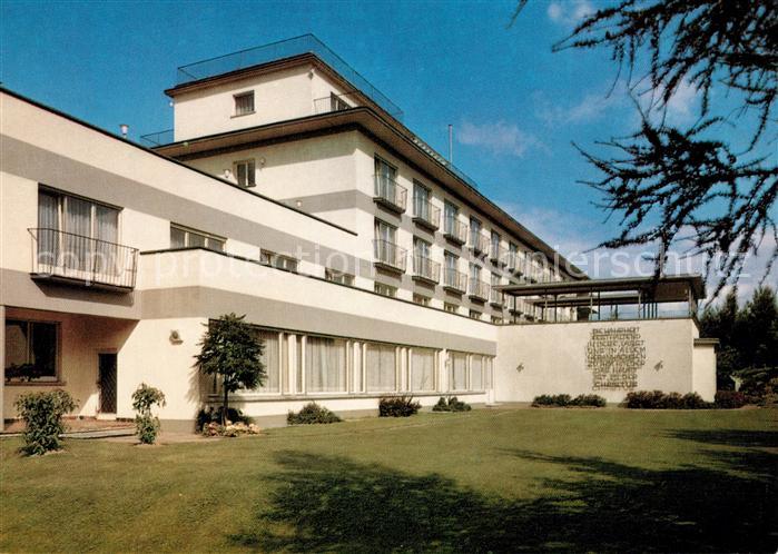 Langensteinbach Karlsbad Bibelkonferenzstaette Rueckseite des Hauptbaus