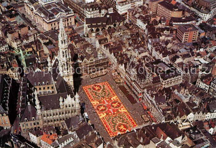 Brussels Grand Place Tapis de Fleurs Vue aerienne