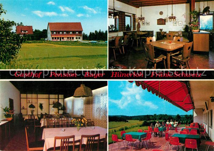 Huenerloh Goessweinstein Gasthof Pension Bayer Gastraeume Terrasse