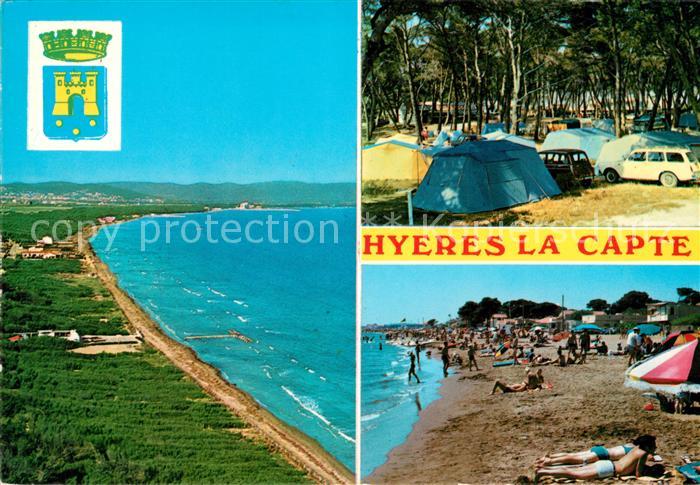 Hyeres Vue aerienne de la Capte Camping Les plages