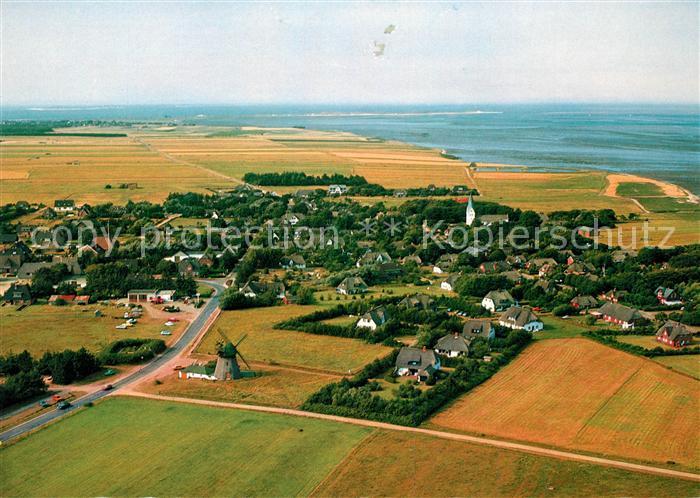 Nebel Amrum Fliegeraufnahme mit Norddorf