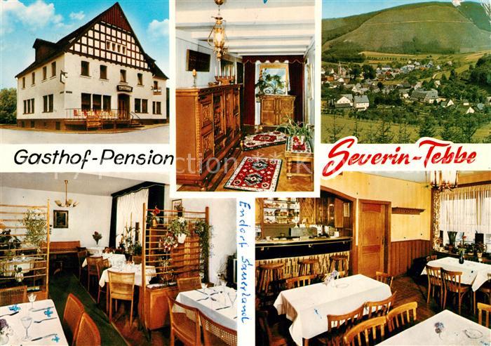 Endorf Sauerland Gasthof Pension Severin Tebbe Gastraeume Panorama