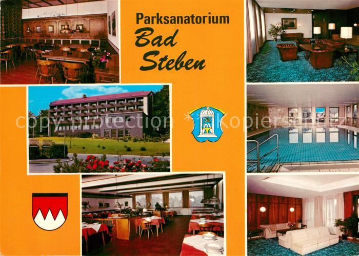 Bad Steben Parksanatorium Restaurant Aufenthaltsraum Hallenbad Speisesaal Zimmer