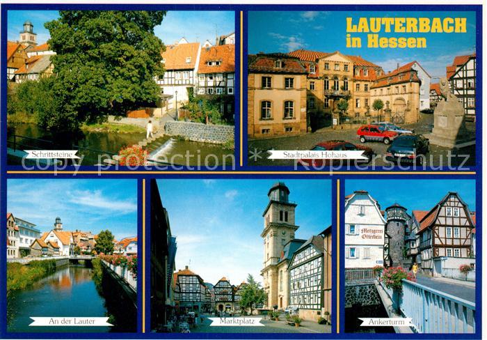 Lauterbach Hessen Schrittsteine Stadtpalais Hohaus Lauterpartie Marktplatz Anker