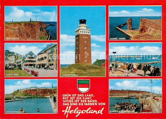 Helgoland Westkueste Lung Wai Schwimmbad Leuchtturm Lange Anna Terrasse am Talm