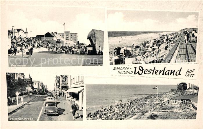 Westerland Sylt Kurkonzert Friedrichstrasse Nordstrand Suedstrand Nordseeheilbad