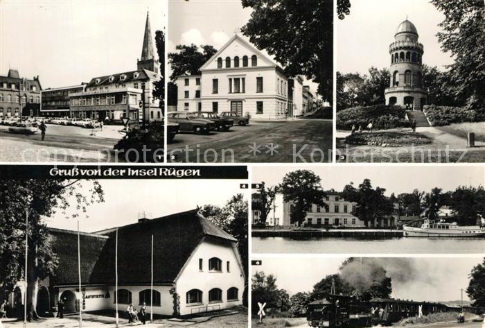Bergen Ruegen Marktplatz Kirche Rugard Ernst Moritz Arndt Turm Gaststaette Putbu