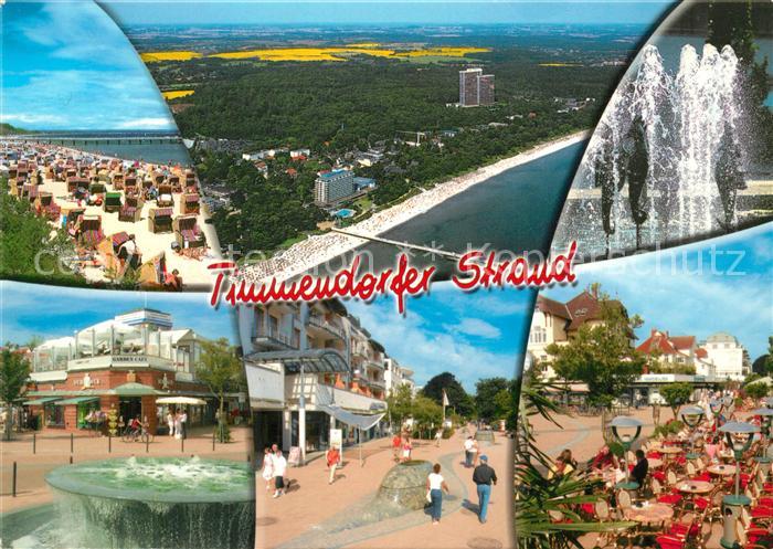 Timmendorfer Strand Ostseeheilbad Strand Brunnen Ortspartie Strassencafe Flieger