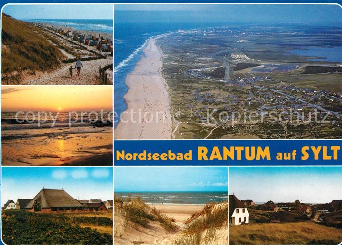 Rantum Sylt Strand Duenen Ferienhaeuser Wohnhaeuser Sonnenuntergang Fliegeraufna