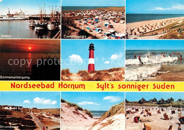 Hoernum Sylt Hafen Campingplatz Strand Sonnenuntergang Leuchtturm Brandung Stran