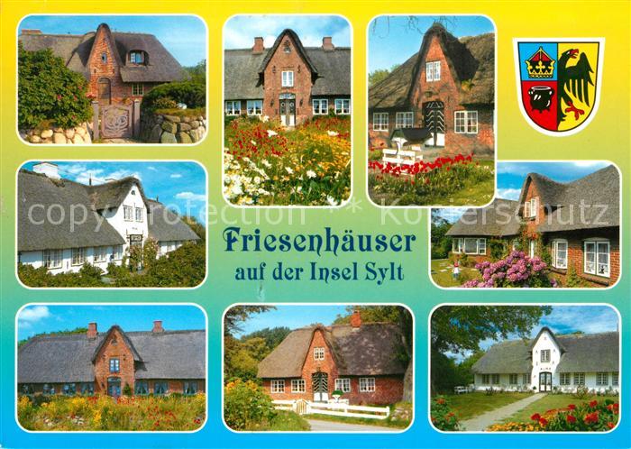 Insel Sylt Friesenhaeuser Reetdachhaus Wappen
