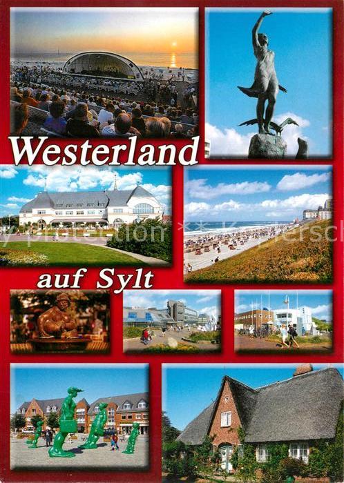 Westerland Sylt Konzertpavillon Denkmal Statue Kurhaus Strand Skulpturen Friesen
