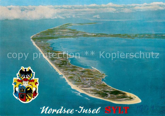 Insel Sylt Nordseeinsel Wappen Fliegeraufnahme