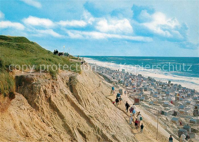 Wenningstedt Sylt Strand und Kliff von Norden Nordseebad