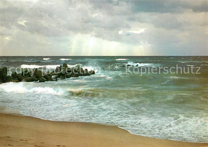 Insel Sylt Nordsee und Tetrapoden Strand Wellenbrecher