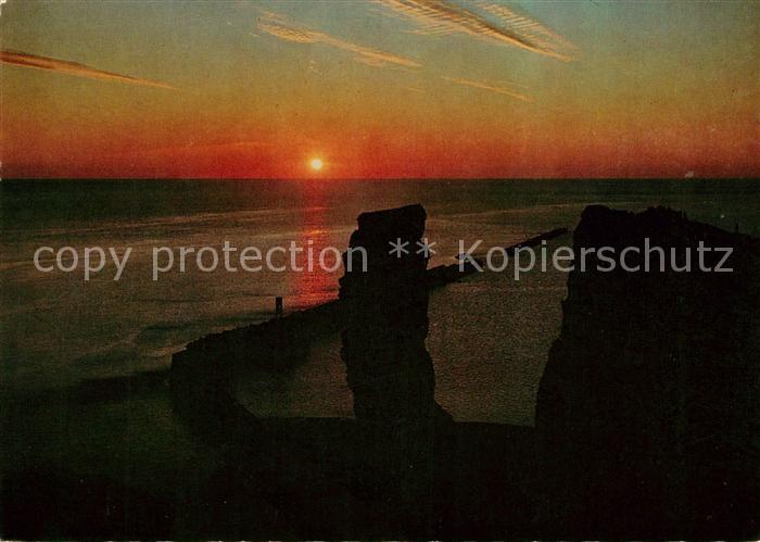 Helgoland Sonnenuntergang bei der Langen Anna