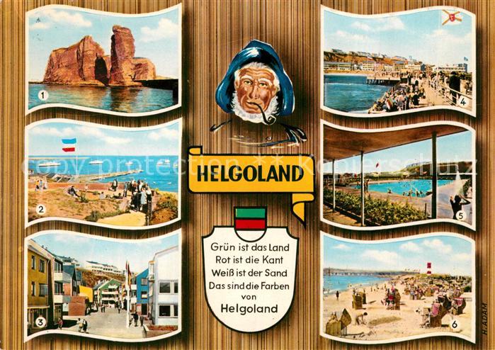 Helgoland Nordspitze Lange Anna Reede Lung Wai Landungsbruecke Schwimmbad Duene