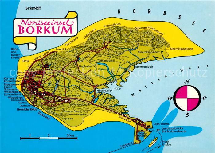 Borkum Landkarte