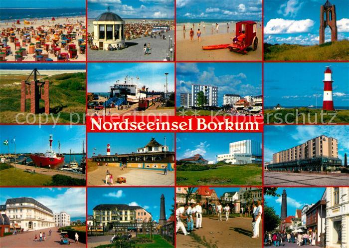 Borkum Strand Musikpavillon Badehaus Historisches Seezeichen Faehre Leuchtturm H