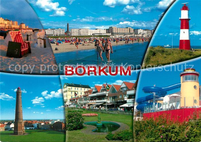 Borkum Strand Leuchtturm Ortsmotive