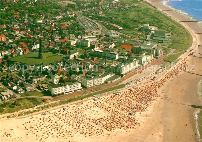 Borkum Heilbad im Hochseeklima Strand Fliegeraufnahme