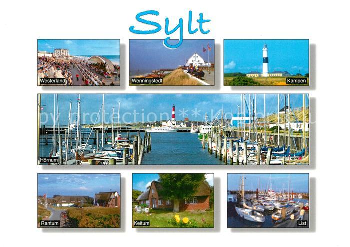 Insel Sylt Ortschaften der Insel Leuchtturm Hafen