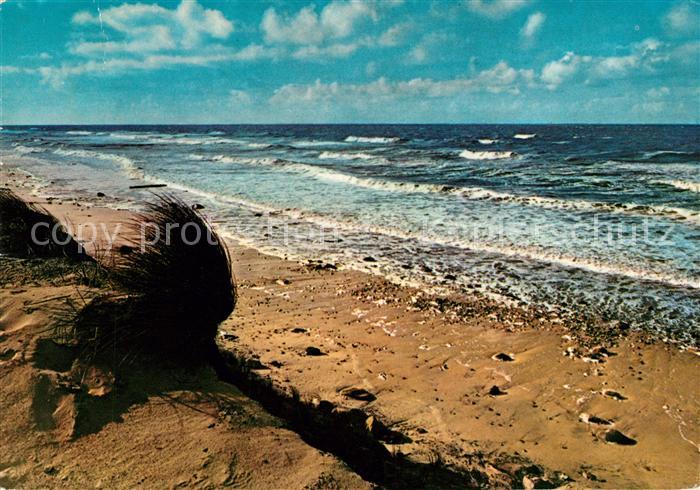 Insel Sylt Leichte Brandung Duenen Strand Natur