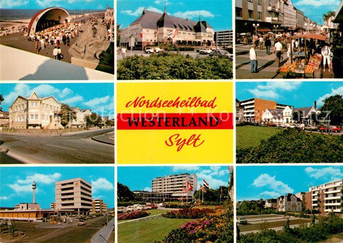 Westerland Sylt Musikpavillon Strand Promenade Ortsmotive Markt